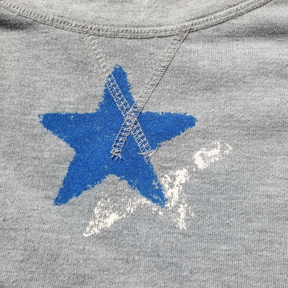 Rue21 XL Gray Star Patterned Sweatshirt - Picture 3 of 6